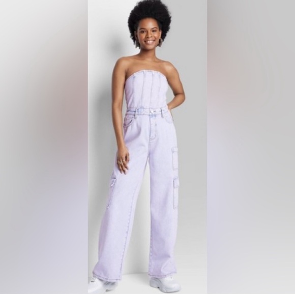 Wild Fable Strapless Jean Jumpsuit cc. - Picture 2 of 16